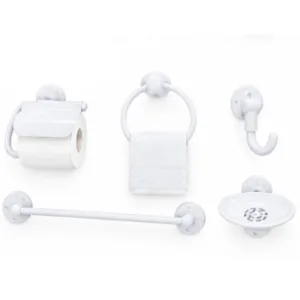 KIT ACESSÓRIOS BANHEIRO SOFT BRANCO (6KITS)-METASUL
