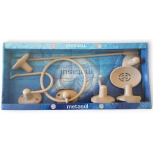 KIT ACESSÓRIOS BANHEIRO SOFT BEGE (6KITS)-METASUL