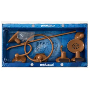 KIT ACESSÓRIOS BANHEIRO SOFT CARAMELO (6KITS)-METASUL