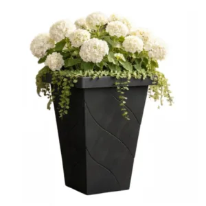 VASO QUADRADO COLUNA G PRETO 28,8LTS (6PÇS)-PLASNEW