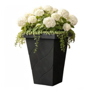 VASO QUADRADO COLUNA G PRETO 28,8LTS (6PÇS)-PLASNEW