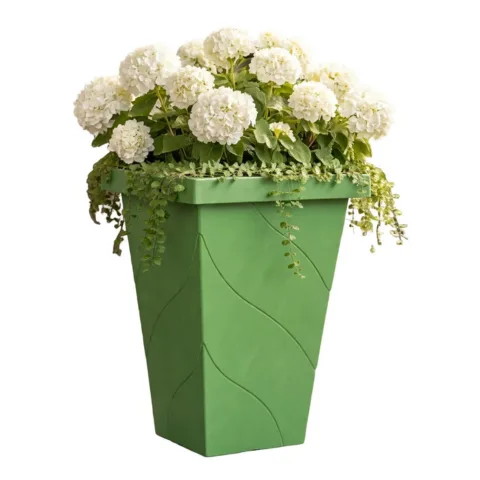 VASO QUADRADO COLUNA G VERDE 28,8LTS (6PÇS)-PLASNEW