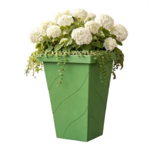 VASO QUADRADO COLUNA G VERDE 28,8LTS (6PÇS)-PLASNEW