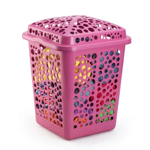 CESTO TELADO MAX 80LTS ROSA (3PÇS)-INJEPLASTEC