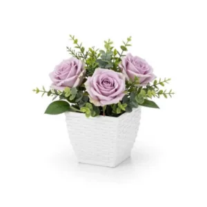 VASO CACHEPO RATTAN M3 QUAD.BRANCO (12PÇS)-INJEPLASTEC