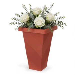 VASO ROMA QUADRADO GRANDE TELHA 20,0LTS (3PÇS)-INJEPLASTEC