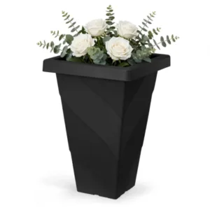 VASO ROMA QUADRADO GRANDE PRETO 20,0LTS (3PÇS)-INJEPLASTEC