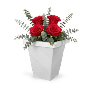 VASO ROMA QUADRADO PEQUENO MÁRMORE 10,0LTS (6PÇS)-INJEPLASTEC