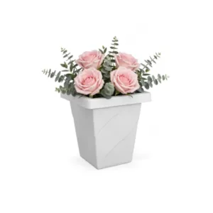 VASO ROMA QUADRADO MINI MÁRMORE 2,5LTS (12PÇS)-INJEPLASTEC