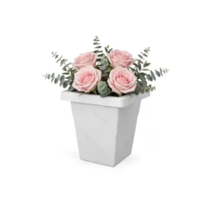 VASO ROMA QUADRADO MINI MÁRMORE 2,5LTS (12PÇS)-INJEPLASTEC