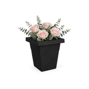 VASO ROMA QUADRADO MINI PRETO 2,5LTS (12PÇS)-INJEPLASTEC