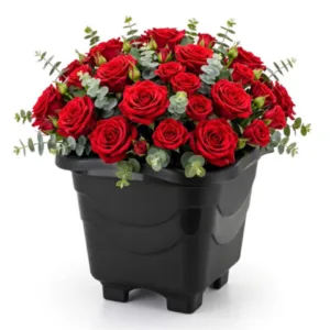 VASO QUADRADO EXTRA GRANDE PRETO 30LTS (3PÇS)-INJEPLASTEC