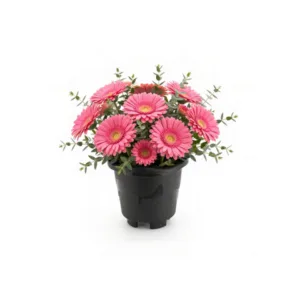 VASO REDONDO MINI PRETO 0,5LTS (12PÇS)-INJEPLASTEC