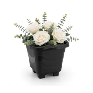 VASO QUADRADO MÉDIO PRETO 5,6LTS (12PÇS)-INJEPLASTEC