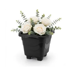 VASO QUADRADO MÉDIO PRETO 5,6LTS (12PÇS)-INJEPLASTEC