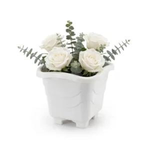 VASO QUADRADO MÉDIO MÁRMORE 5,6LTS (12PÇS)-INJEPLASTEC