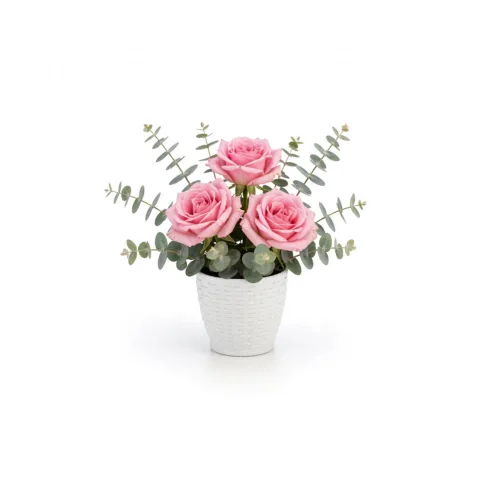 VASO RATTAN M3 REDONDO BRANCO (12PÇS)-INJEPLASTEC