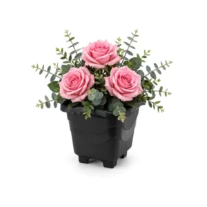 VASO QUADRADO PEQUENO PRETO 2LTS (12PÇS)-INJEPLASTEC