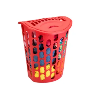 CESTO TELADO RETANGULAR 40LTS VERMELHO (6PÇS)-INJEPLASTEC