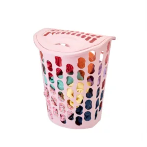 CESTO TELADO RETANGULAR 40LTS ROSA (6PÇS)-INJEPLASTEC