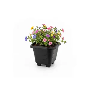 VASO QUADRADO MINI PRETO 0,55LTS (12PÇS)-INJEPLASTEC
