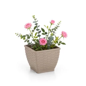 VASO CACHEPO RATTAN M2 QUAD.PALHA (12PÇS)-INJEPLASTEC