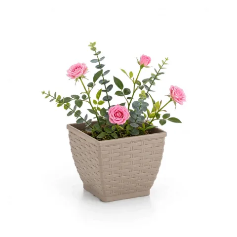 VASO CACHEPO RATTAN M2 QUAD.PALHA (12PÇS)-INJEPLASTEC