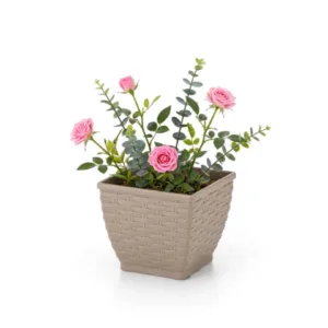 VASO CACHEPO RATTAN M2 QUAD.PALHA (12PÇS)-INJEPLASTEC