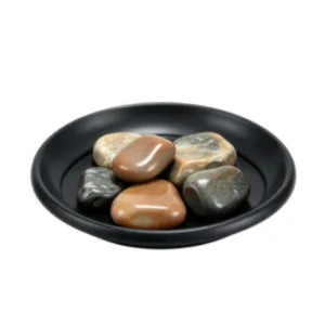 PRATO VASO REDONDO EXTRA G PRETO (12PÇS)-INJEPLASTEC