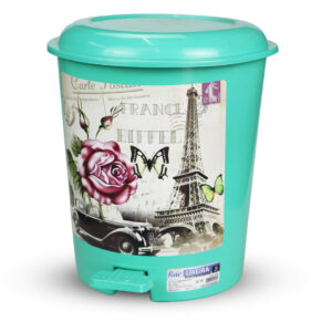 LIXEIRA REDONDA 12LTS DECOUPAGE (6PÇS)-RAE PLÁSTICOS