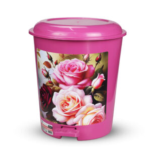 LIXEIRA REDONDA 12LTS DECOUPAGE (6PÇS)-RAE PLÁSTICOS