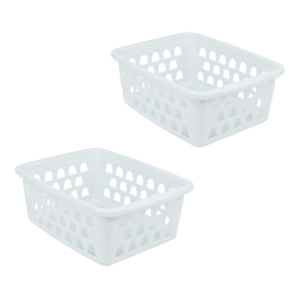CESTO MULTIUSO PEQUENO BRANCO (12PÇS)-UNINJET