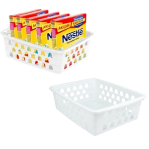 CESTO MULTIUSO MÉDIO BRANCO (12PÇS)-UNINJET