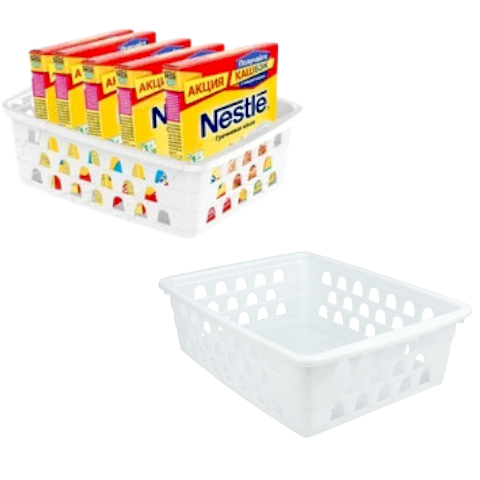 CESTO MULTIUSO MÉDIO BRANCO (12PÇS)-UNINJET