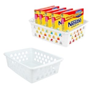 CESTO MULTIUSO MÉDIO BRANCO (12PÇS)-UNINJET