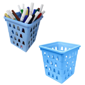 CESTO MULTIUSO PEQUENO QUADRADO AZUL (12PÇS)-UNINJET