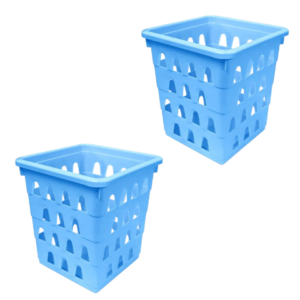CESTO MULTIUSO PEQUENO QUADRADO AZUL (12PÇS)-UNINJET