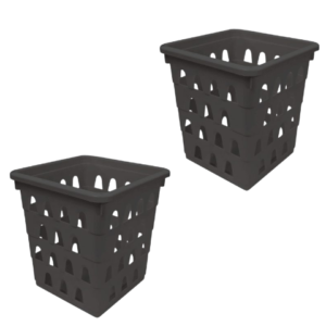 CESTO MULTIUSO PEQUENO QUADRADO PRETO (12PÇS)-UNINJET