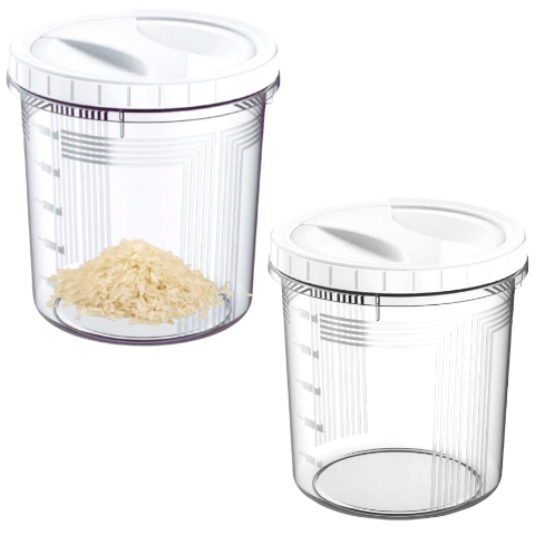CONTAINER REDONDO C/ TAMPA ROSCA 6,0LTS BRANCO (6PÇS)-UNINJET