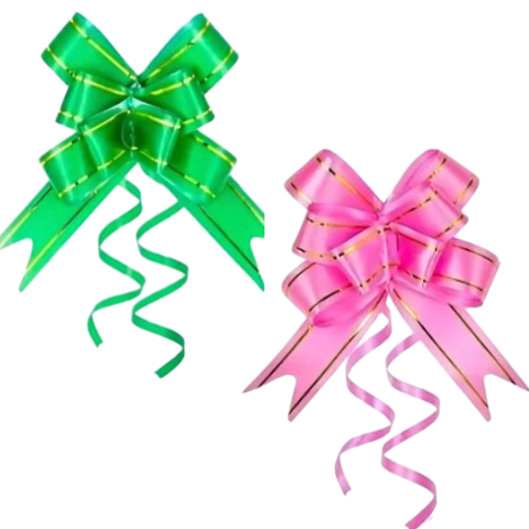 LAÇO FÁCIL SORTIDO C/FIO DOURADO 3,0X50CM (12PÇS)-GALA