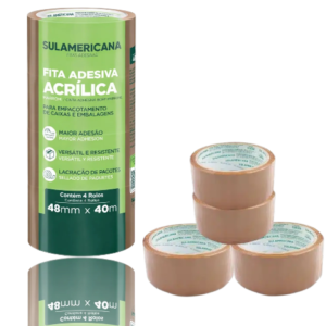 FITA ADESIVA ACRILICA MARROM 48MM X 40M (CX120)-SULAMERICANA