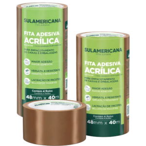 FITA ADESIVA ACRILICA MARROM 48MM X 40M (CX120)-SULAMERICANA