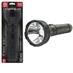 LANTERNA DE LED 5W  BIVOLT/RECARREGÁVEL (6PÇS)-SQ QUALIDADE