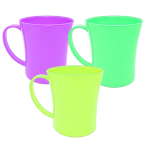 CANECA STYLO COLORIDA 500ML (24PÇS)-MEGAPLAST