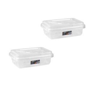 CAIXA ORGANIZADORA RETANGULAR TRANSPARENTE 1,5LTS (24PÇS)-INPLAST