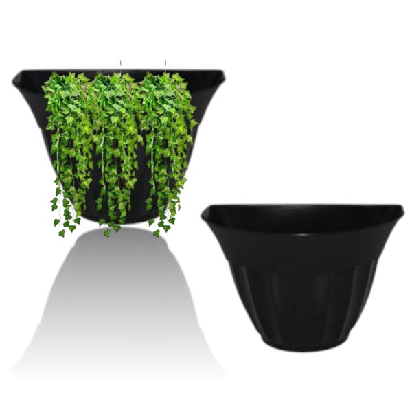 CACHEPOT PAREDE PRETO (24PÇS)-INPLAST