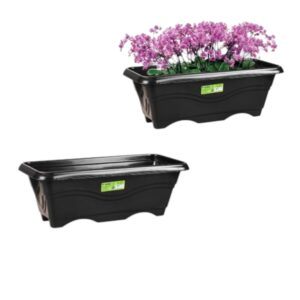 FLOREIRA MÉDIA 4LTS PRETA (24PÇS)-INPLAST