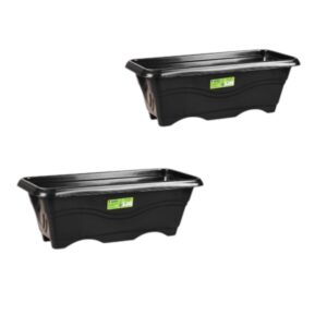 FLOREIRA MÉDIA 4LTS PRETA (24PÇS)-INPLAST