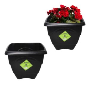 VASO QUADRADO MÉDIO 5,5LTS PRETO (24PÇS)-INPLAST