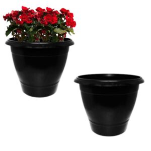 VASO REDONDO GRANDE 15LTS PRETO (12PÇS)-INPLAST
